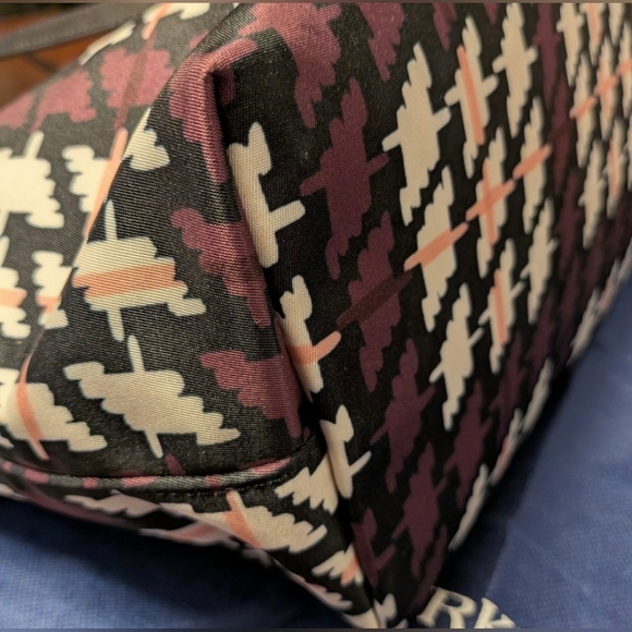 Kate Spade Houndstooth Tote and Wallet Set - Purple, Pink and Cream / Black - Picture 3 of 14